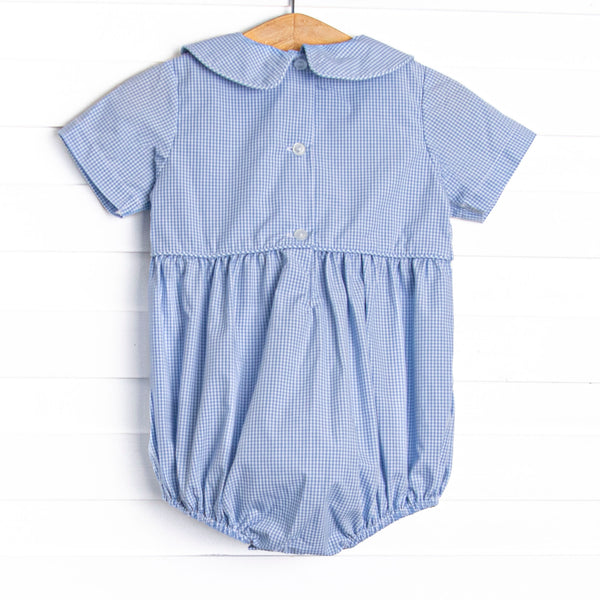 Bleu: Shipley Smocked Bubble, Blue Gingham