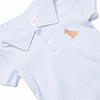 Playtime Pal Pima Embroidered Short Set, Light Blue Stripe