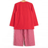 Mousin' Around Smocked Pant Set, Red