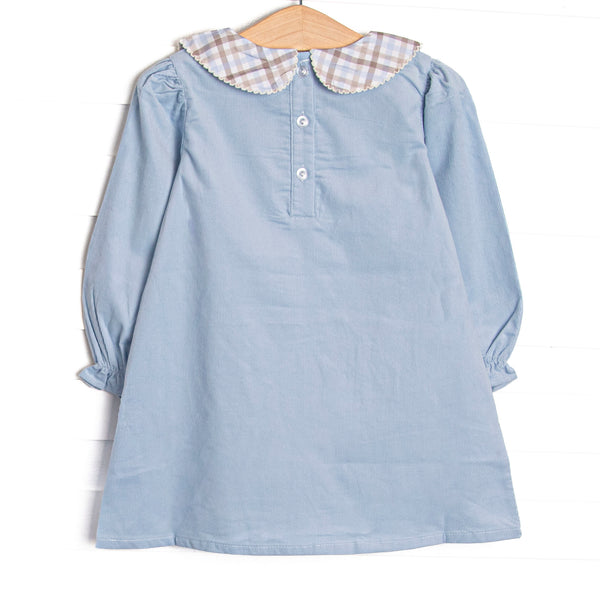 Family Favorites Collared Pocket Dress, Blue Plaid