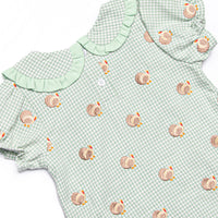 Tailfeather Craze Embroidered Dress, Green Gingham