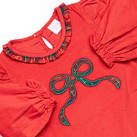 Christmas Cheer Applique Romper, Red