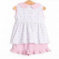 Country Club Cruisin' Ruffle Short Set, Pink