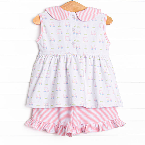 Country Club Cruisin' Ruffle Short Set, Pink