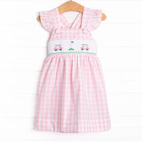 Country Club Cruisin' Smocked Dress, Pink