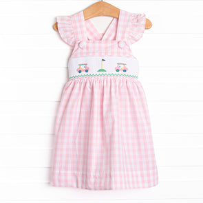 Country Club Cruisin' Smocked Dress, Pink