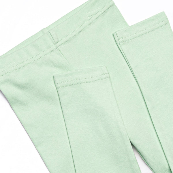Tailfeather Craze Embroidered Legging Set, Green Gingham