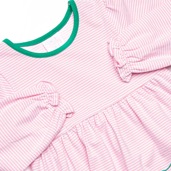Holiday Glow Applique Legging Set, Pink