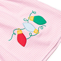 Holiday Glow Applique Legging Set, Pink