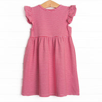 Snack Time Slices Applique Dress, Red