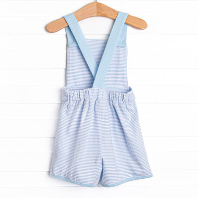 Marlin Marina Applique Short Romper, Blue