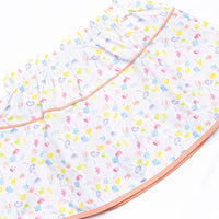 Watercolor Wildflowers Skort Set, Orange