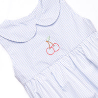 Berry Belle Embroidered Bubble, Blue