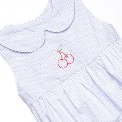 Berry Belle Embroidered Bubble, Blue