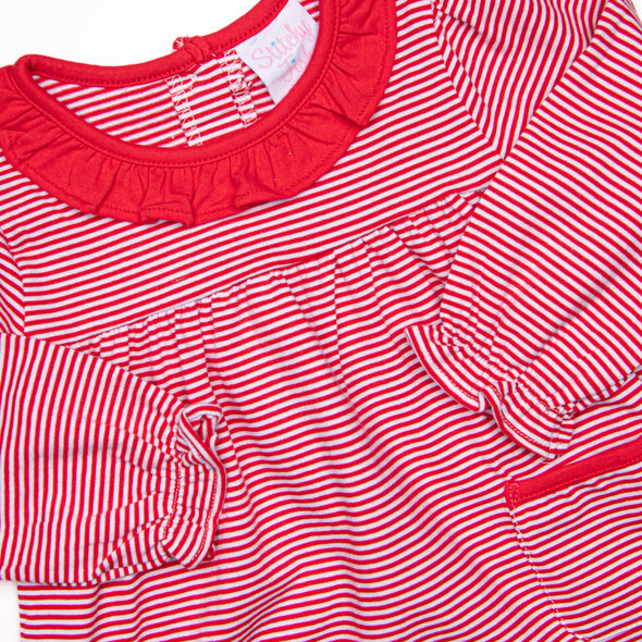 Amelia Legging Set, Red Stripe