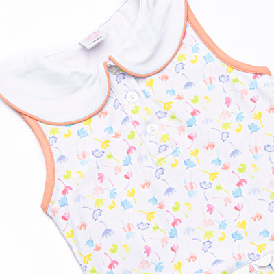 Watercolor Wildflowers Tennis Dress, Orange