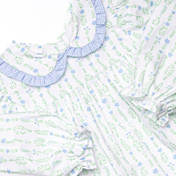 Streamside Sprouts Ruffle Pant Set, Green