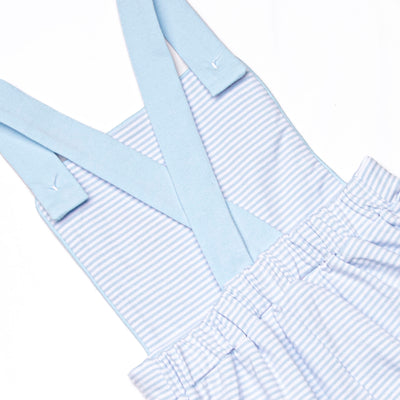 Marlin Marina Applique Short Romper, Blue