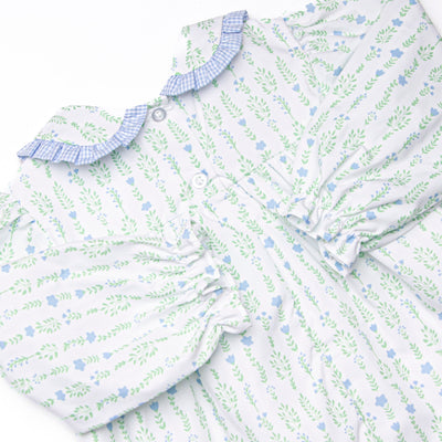 Streamside Sprouts Ruffle Pant Set, Green
