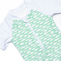Lake Day One Piece Rash Guard, Green