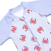 East Coast Crabs One Piece Rash Guard, Blue