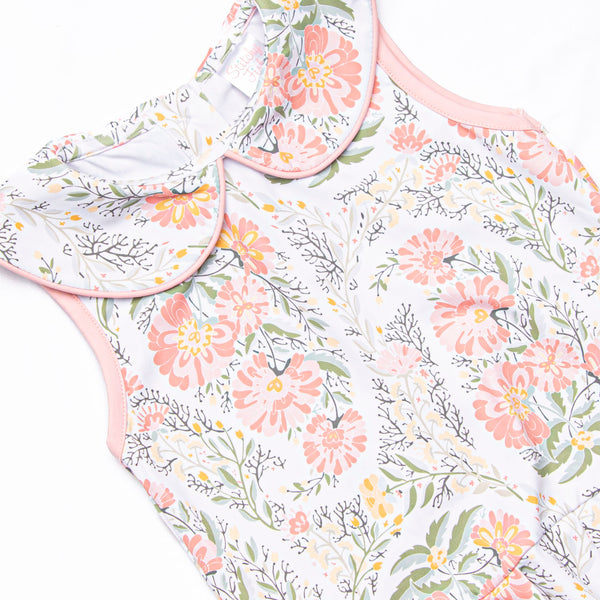 Double Fault Florals Collared Tennis Dress, Pink