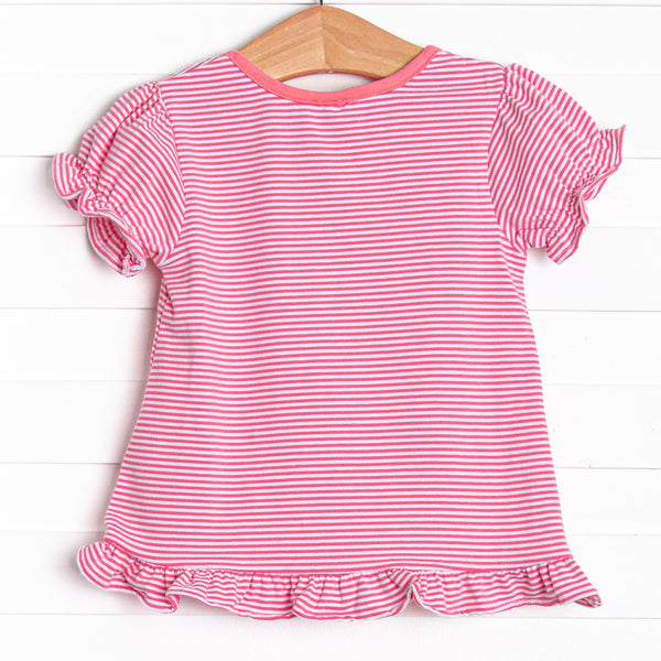 Ice Cream Truck Treat Applique Ruffle Top, Pink