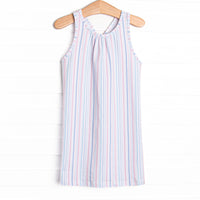 Palm Beach Pinstripe Dress, Pink