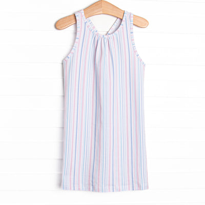 Palm Beach Pinstripe Dress, Pink
