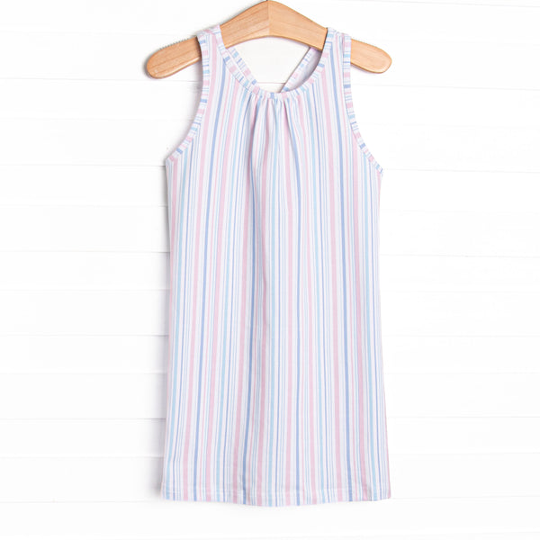 Palm Beach Pinstripe Dress, Pink