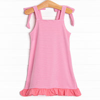 Ice Cream Truck Treat Applique Dress, Pink