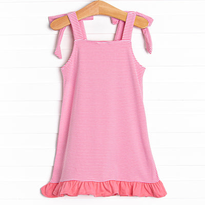 Ice Cream Truck Treat Applique Dress, Pink