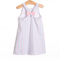Palm Beach Pinstripe Dress, Pink
