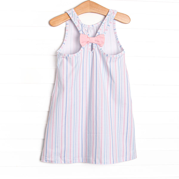 Palm Beach Pinstripe Dress, Pink