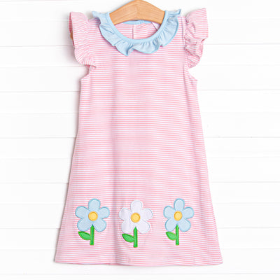 Growing Up Gal Applique Dress, Pink