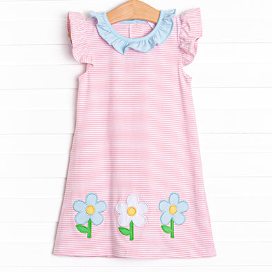 Growing Up Gal Applique Dress, Pink