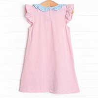 Growing Up Gal Applique Dress, Pink