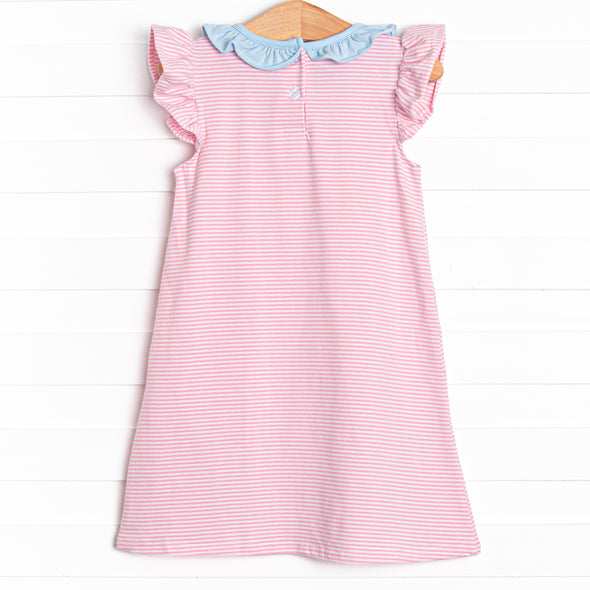 Growing Up Gal Applique Dress, Pink
