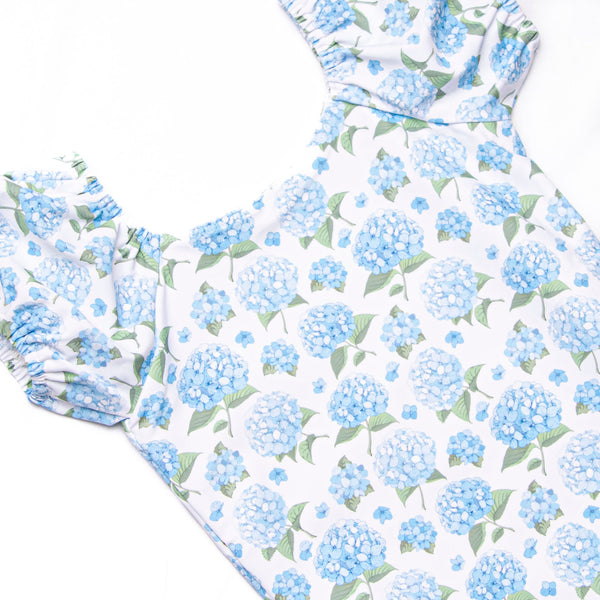 Beachside Blooms One Piece, Blue