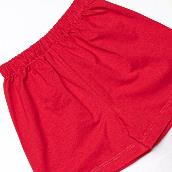 Life Is A Highway Applique Short Set, Red
