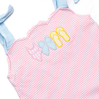 Suit Yourself Applique Diaper Set, Pink