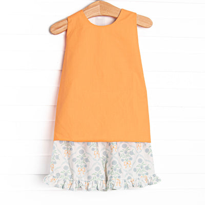 Orange You Glad Garden Ruffle Short Set, Orange