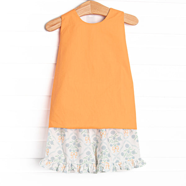 Orange You Glad Garden Ruffle Short Set, Orange