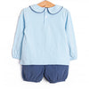 Mid-season Mallard Applique Bloomer Set, Blue