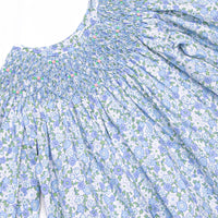 Tea Party Petals Smocked Legging Set, Blue
