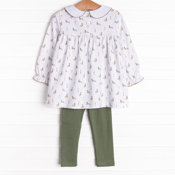 Migrating Mallard Legging Set, Green