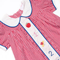 A+ Addition Embroidered Dress, Red