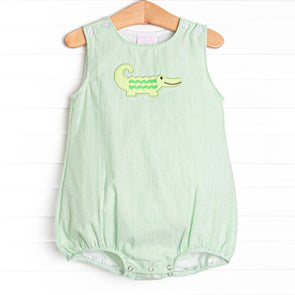 Ric Rac Reptile Applique Bubble, Green