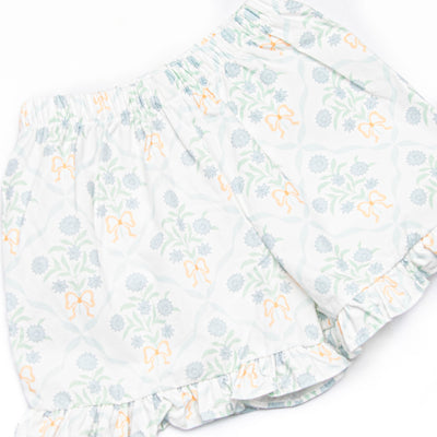 Orange You Glad Garden Ruffle Short Set, Orange