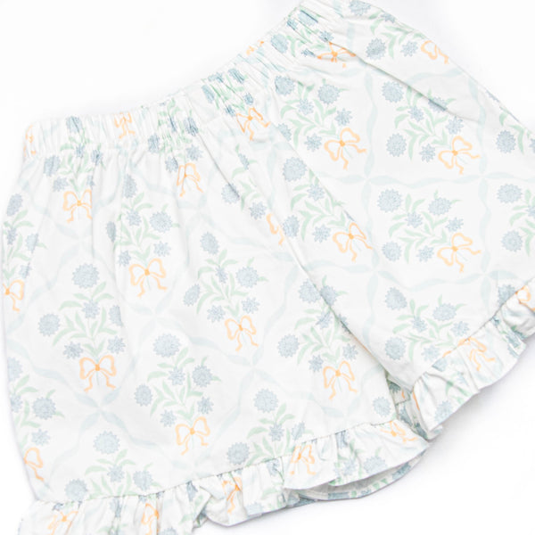 Orange You Glad Garden Ruffle Short Set, Orange